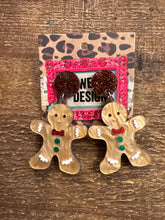 Load image into Gallery viewer, Pink Panache Acrylic Christmas Earrings
