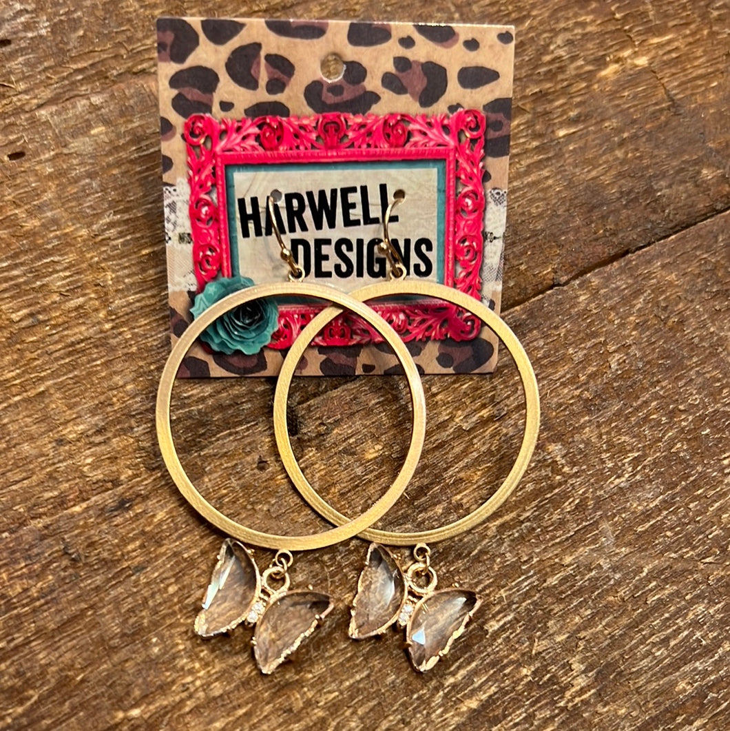 POSH Butterfly Hoops