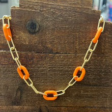 Load image into Gallery viewer, Gold and Orange Necklace
