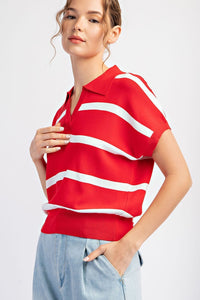 The Cherry Stripe Top