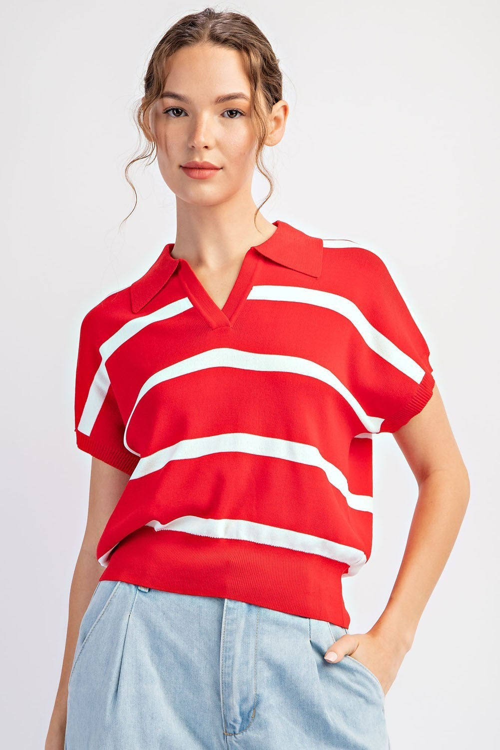 The Cherry Stripe Top