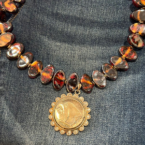 GemStone Coin Necklace