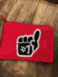 The Gameday Beaded Coin Pouch